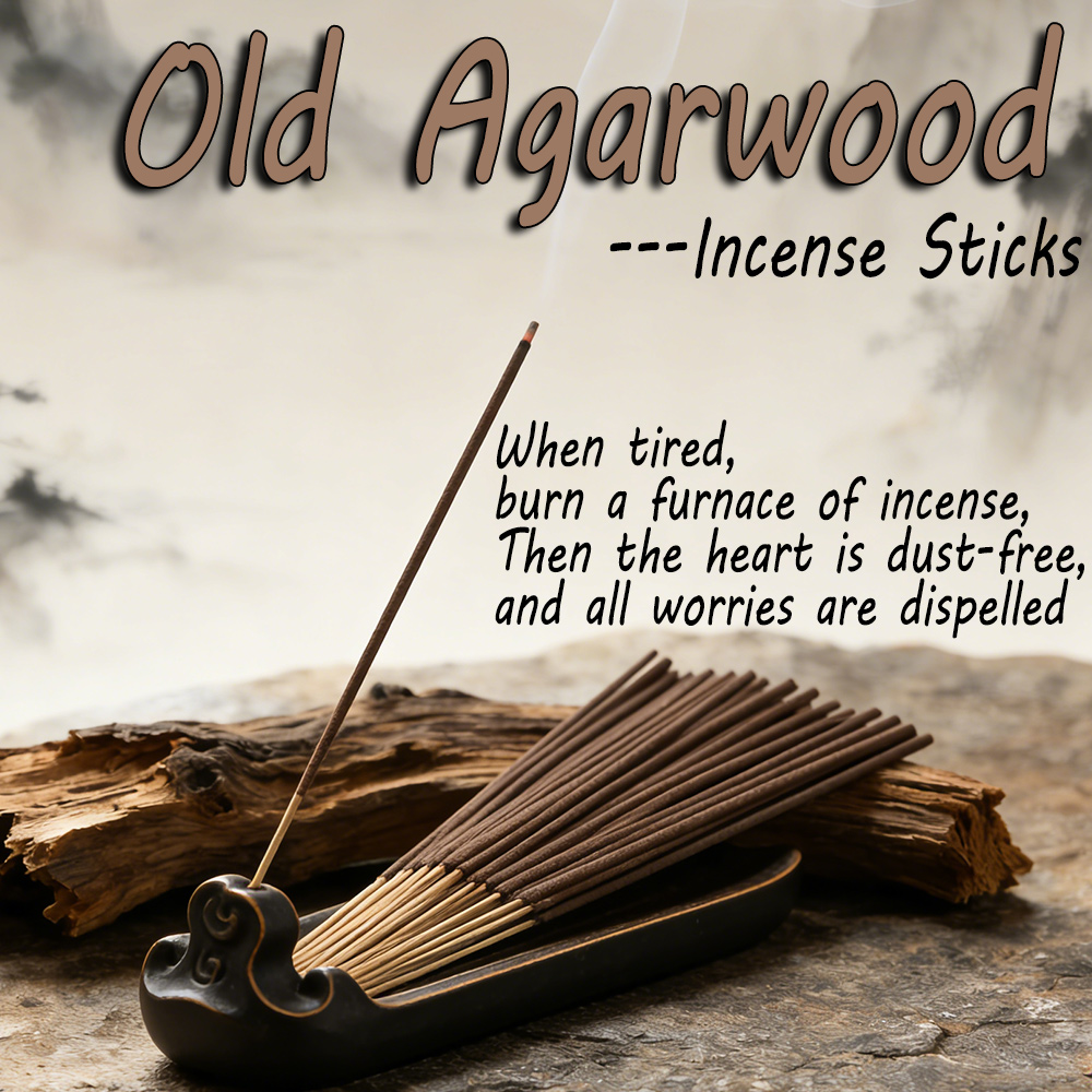 Quality Home Fragrance - High-Quality Aged Agarwood Incense Sticks, 8.66-Inch