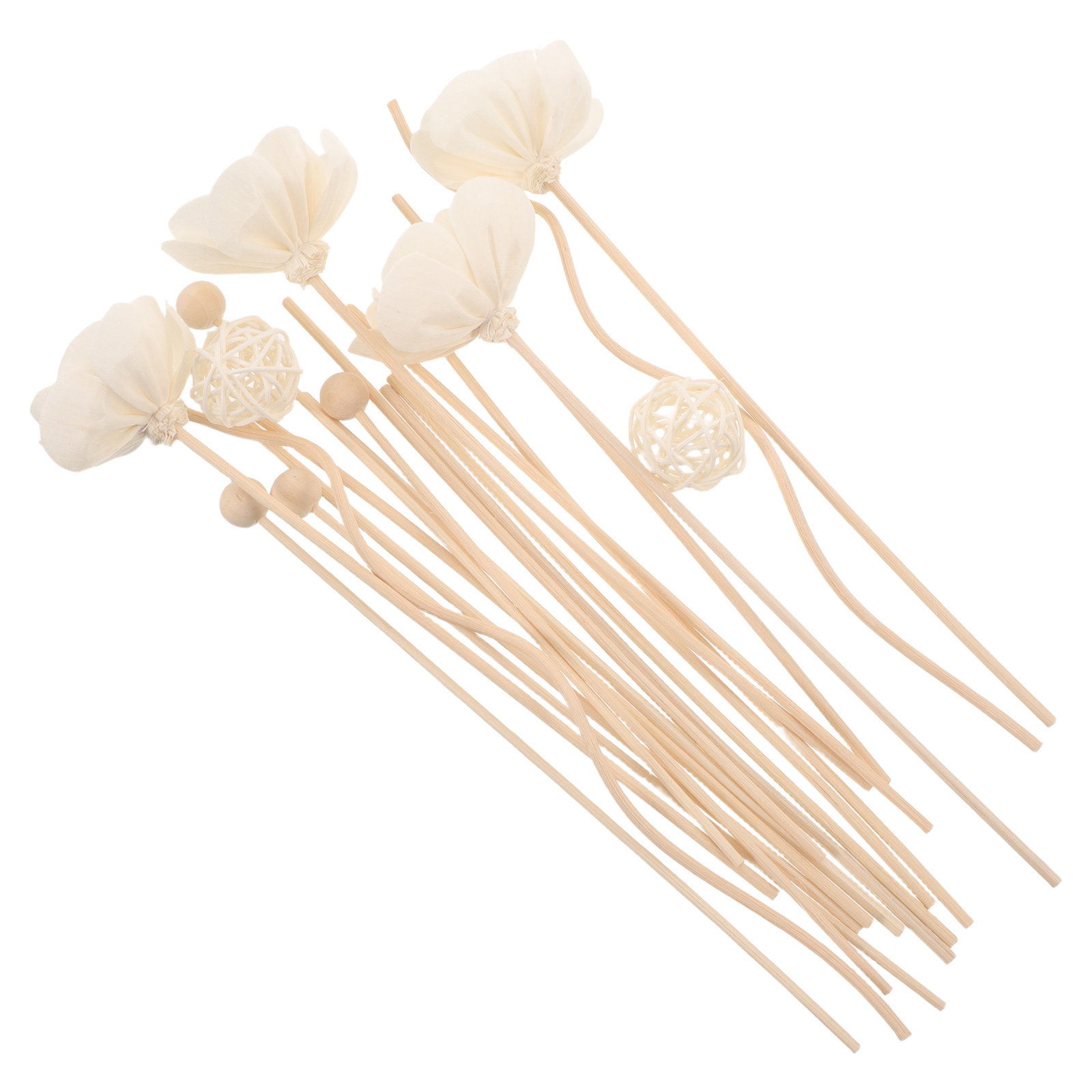 Home Fragrance Aroma Set - 22Pcs Jasmine Reed Diffuser Set Natural